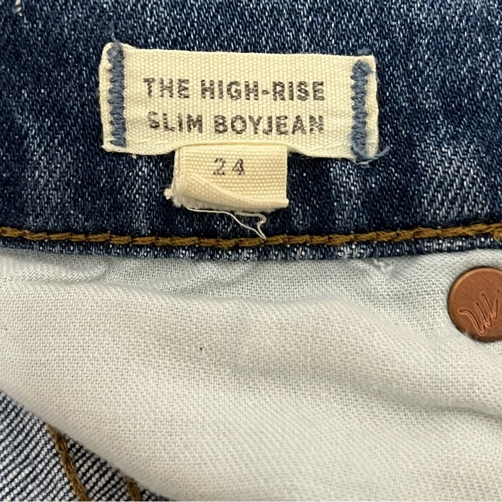 Madewell The High-Rise Slim BoyJean in Tuxedo Style Size 24 - Picture 6 of 6